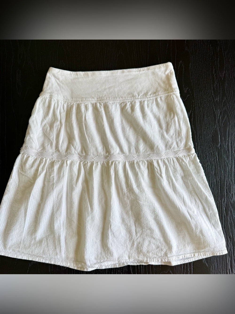 Prana Taja Organic Cotton A-Line Midi Skirt, Size XS, White Color, Beach ready! - Picture 12 of 16
